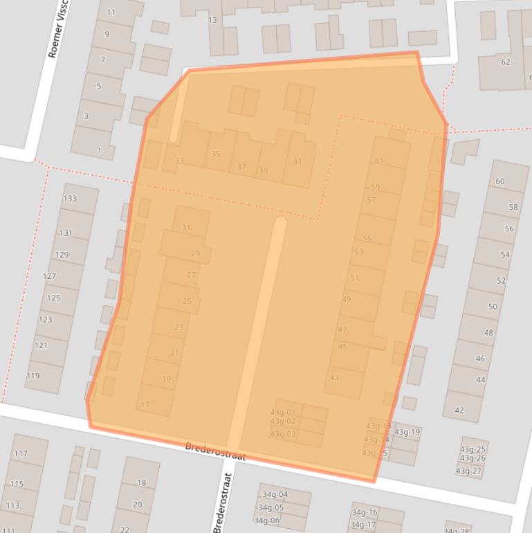 Kaart van postcodegebied 2951TE.