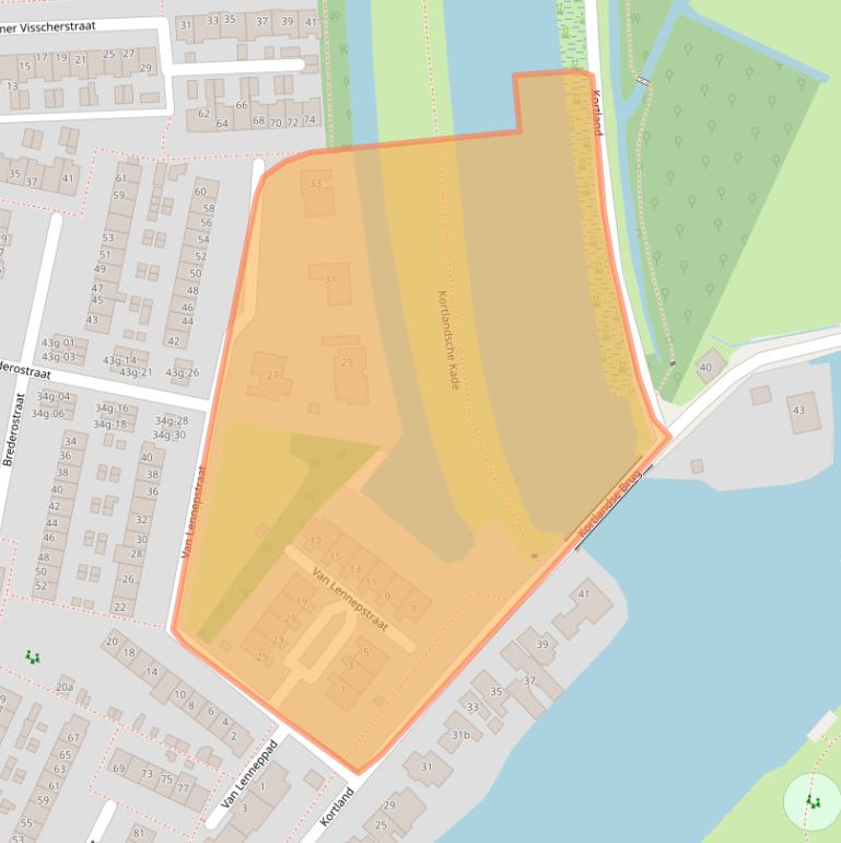 Kaart van postcodegebied 2951TK.