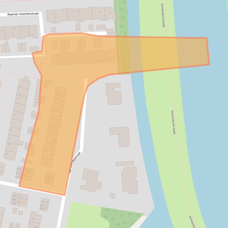 Kaart van postcodegebied 2951TM.