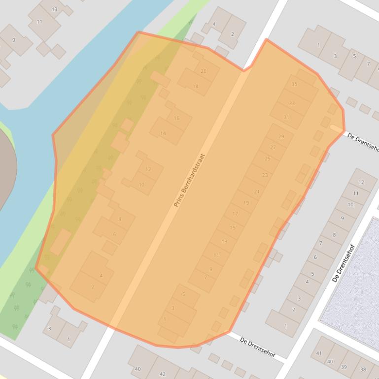 Kaart van postcodegebied 2951VK.