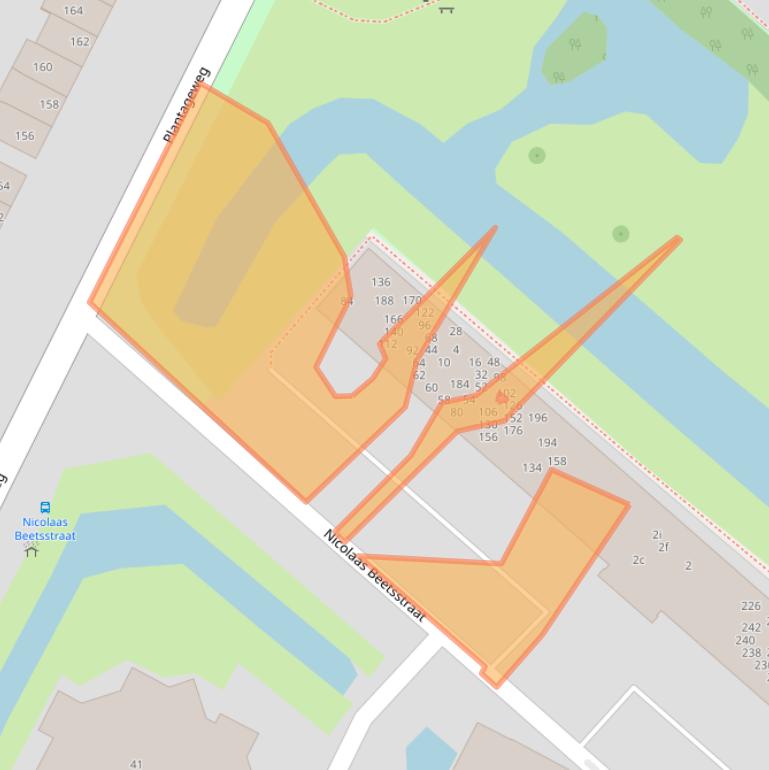 Kaart van postcodegebied 2951XJ.