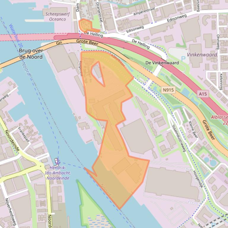 Kaart van postcodegebied 2952AR.