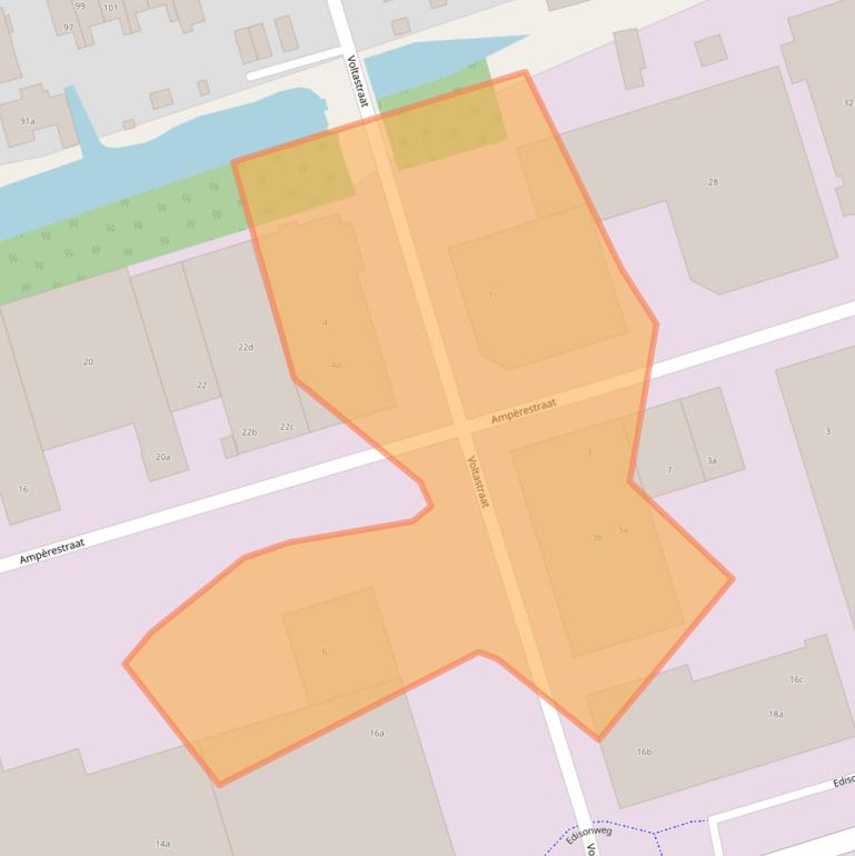 Kaart van postcodegebied 2952AW.