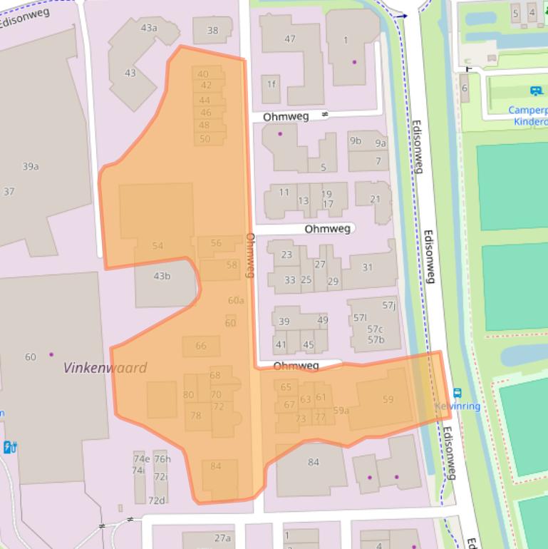 Kaart van postcodegebied 2952BB.