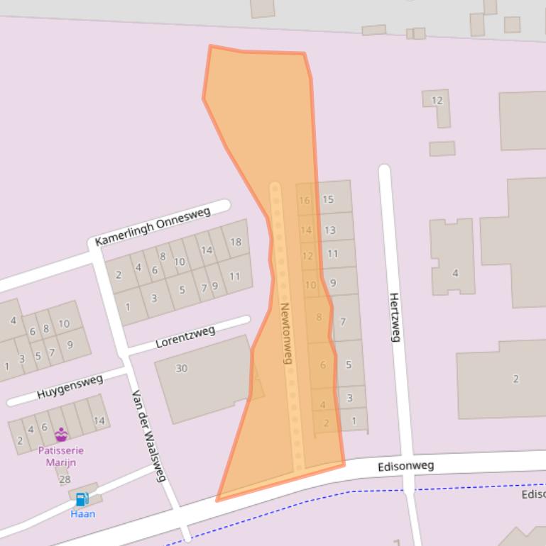 Kaart van postcodegebied 2952BH.