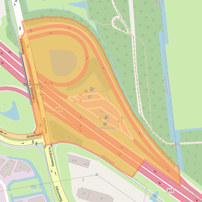 Kaart van postcodegebied 2952BN.