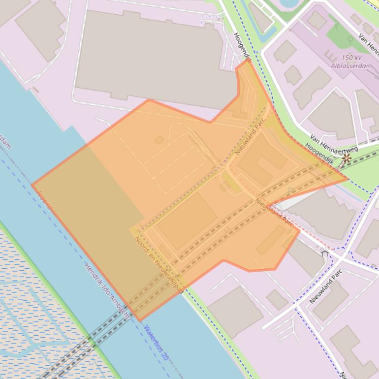 Kaart van postcodegebied 2952DE.