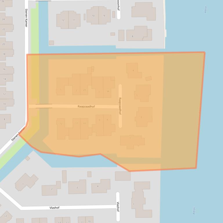 Kaart van postcodegebied 2952EG.