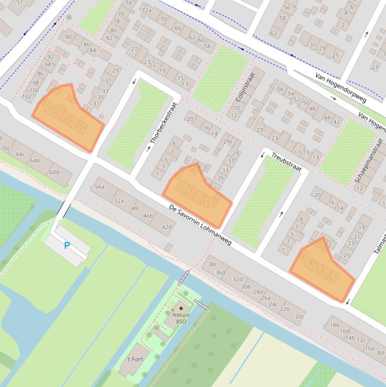 Kaart van postcodegebied 2953AG.