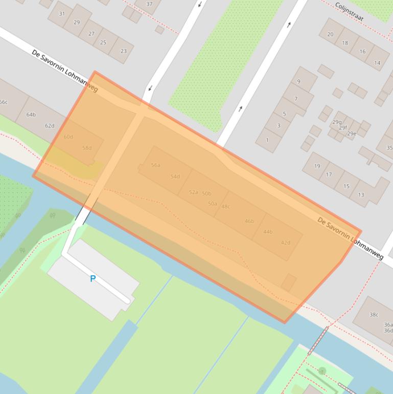 Kaart van postcodegebied 2953AK.