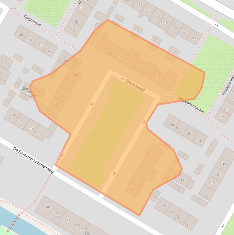 Kaart van postcodegebied 2953AR.