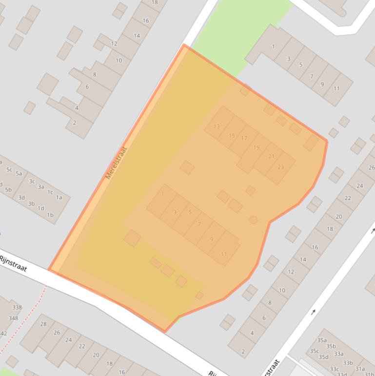 Kaart van postcodegebied 2953EK.