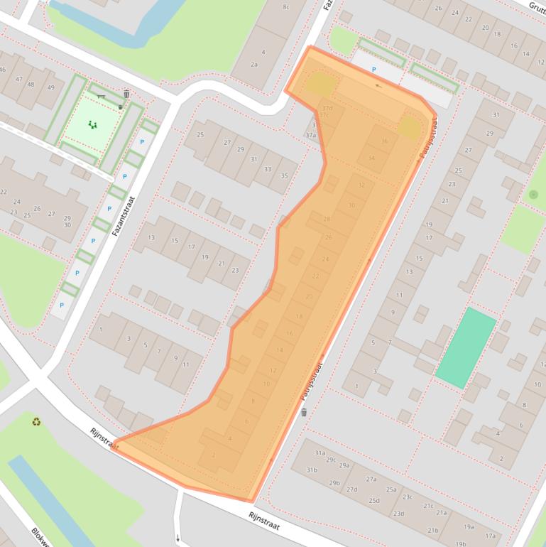 Kaart van postcodegebied 2953EN.