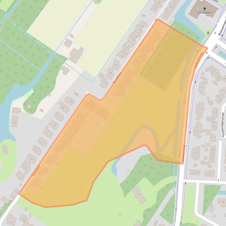 Kaart van postcodegebied 2953HA.