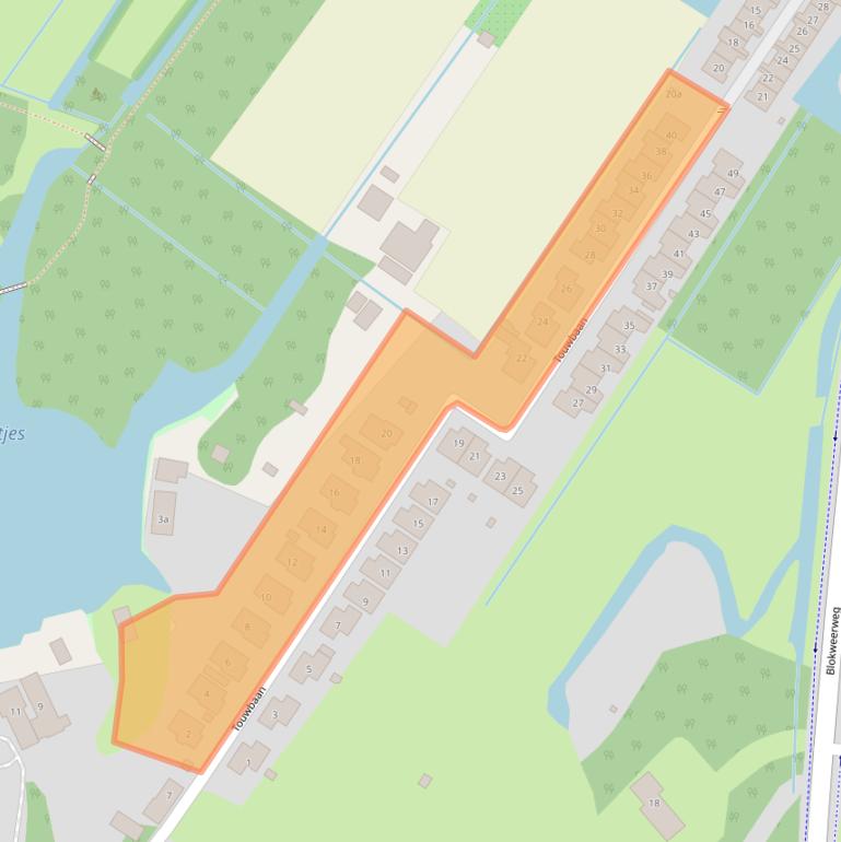 Kaart van postcodegebied 2953HB.