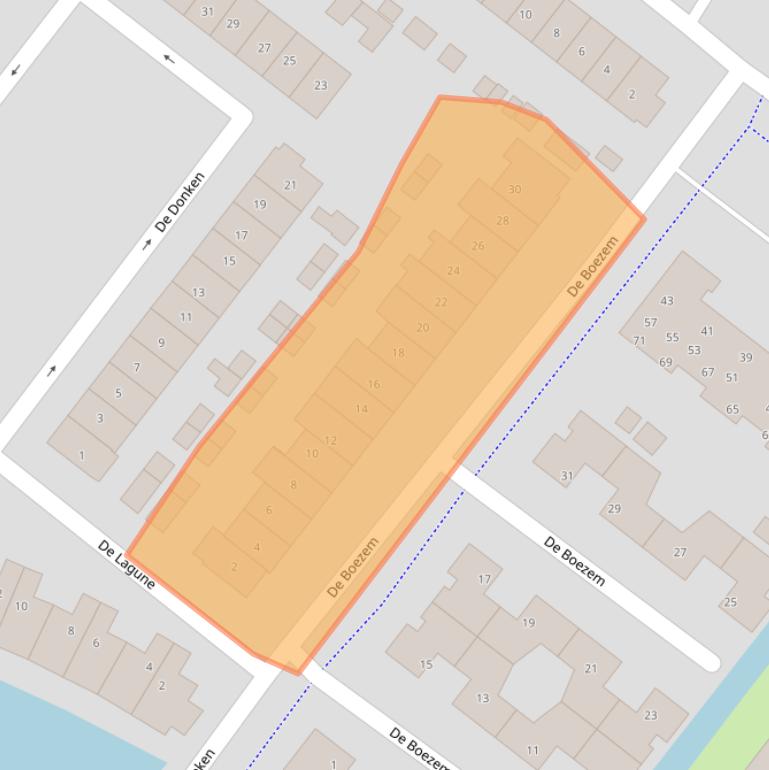 Kaart van postcodegebied 2953WC.