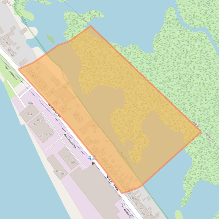 Kaart van postcodegebied 2953XT.