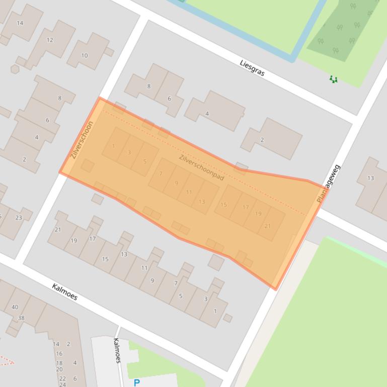 Kaart van postcodegebied 2954NK.