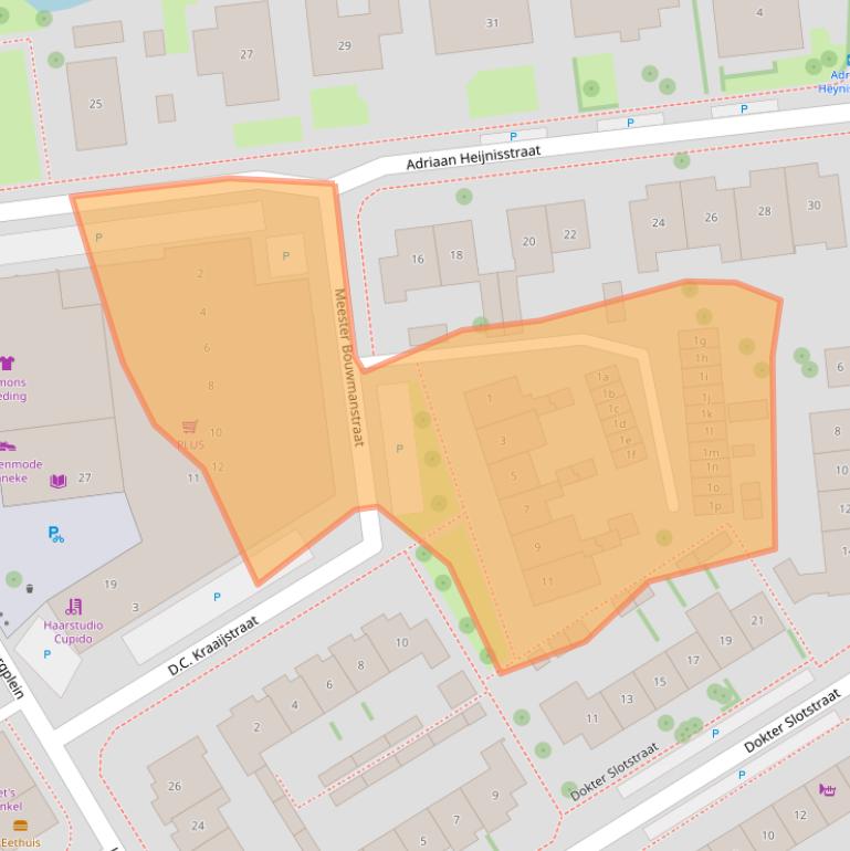 Kaart van postcodegebied 2957AV.