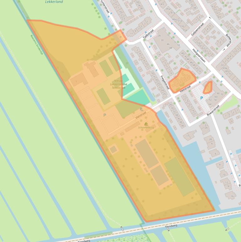 Kaart van postcodegebied 2957GH.