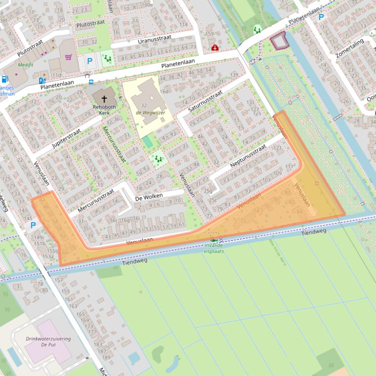 Kaart van postcodegebied 2957HR.