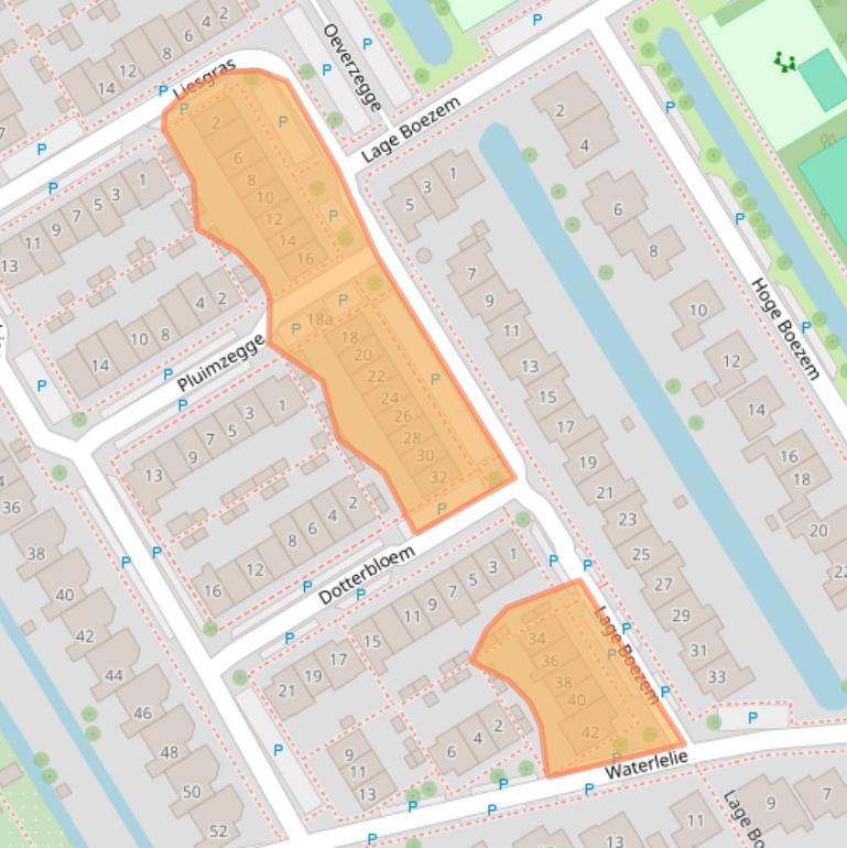 Kaart van postcodegebied 2957RD.