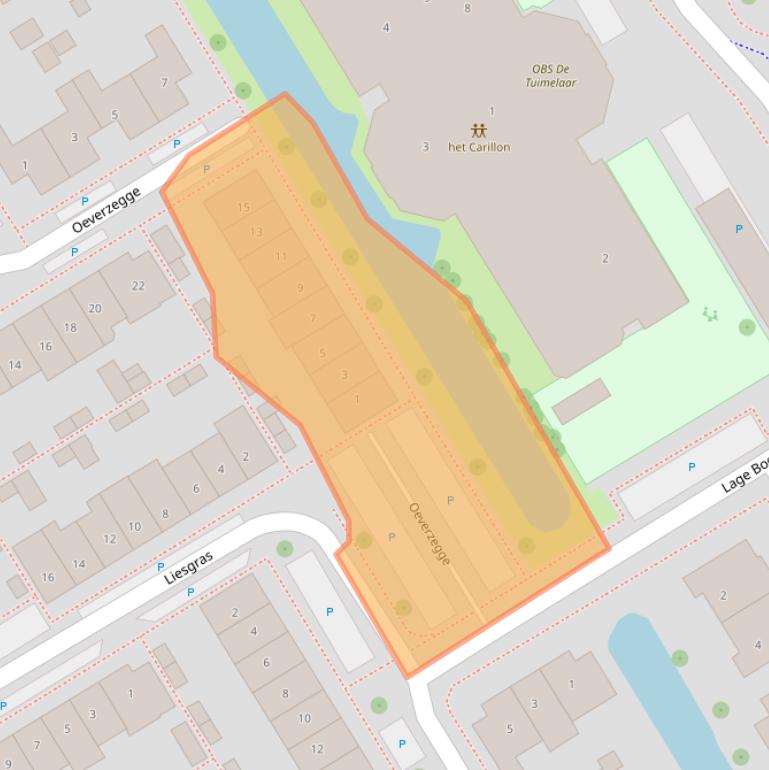 Kaart van postcodegebied 2957RM.