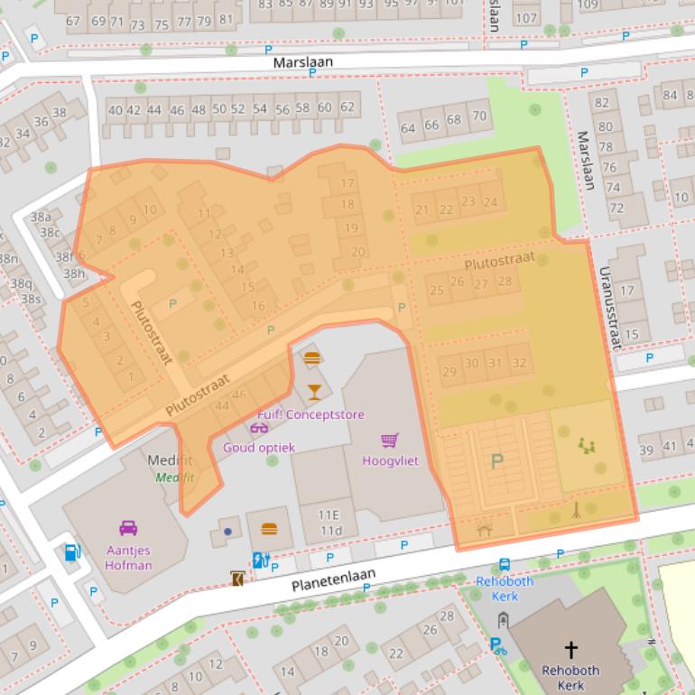 Kaart van postcodegebied 2957SP.
