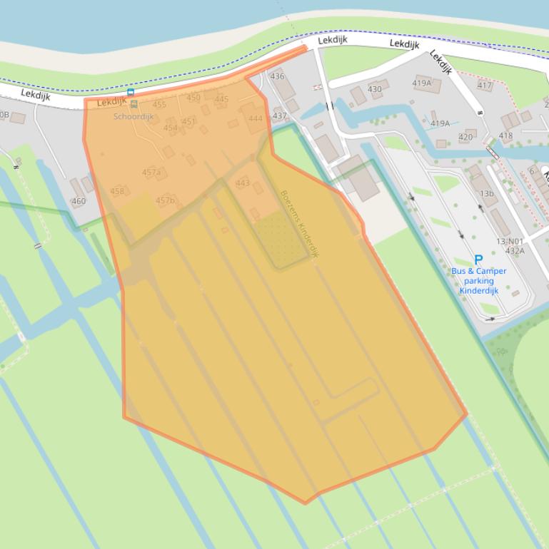 Kaart van postcodegebied 2957VD.