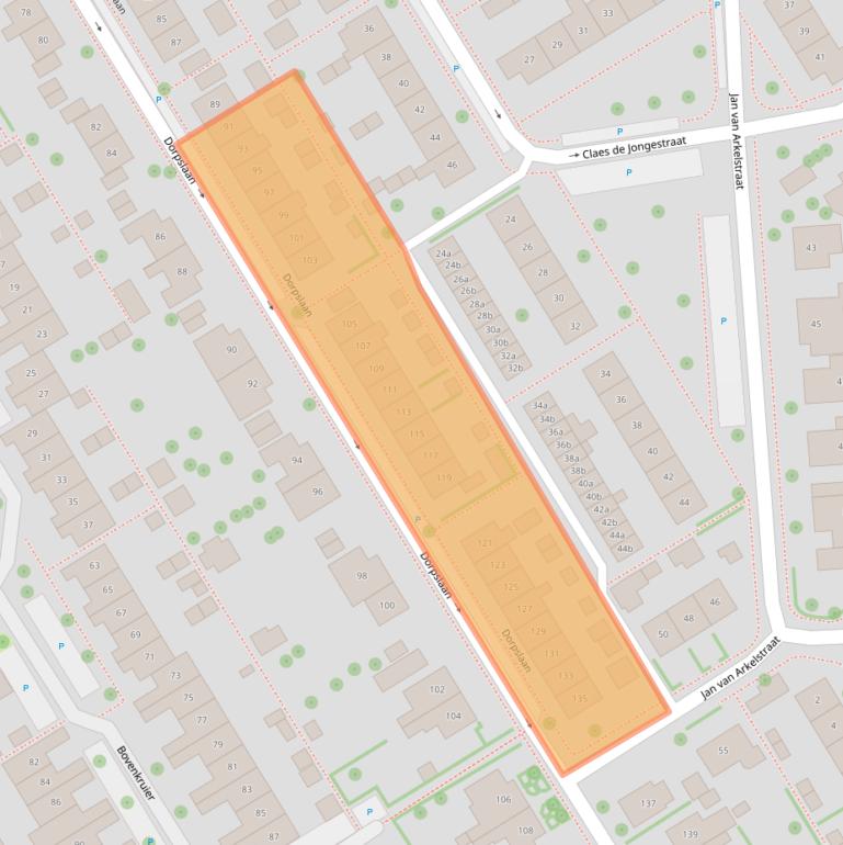 Kaart van postcodegebied 2957XC.