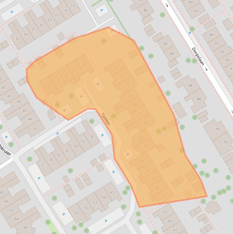Kaart van postcodegebied 2957XM.