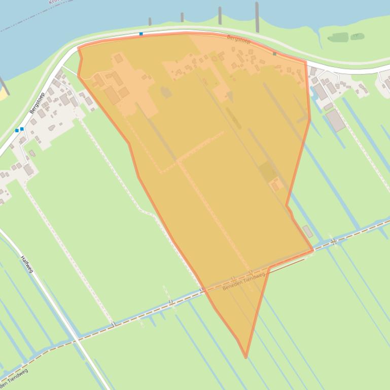 Kaart van postcodegebied 2959AC.