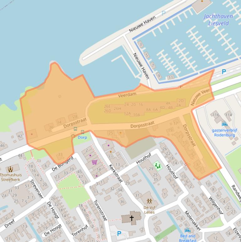 Kaart van postcodegebied 2959AG.