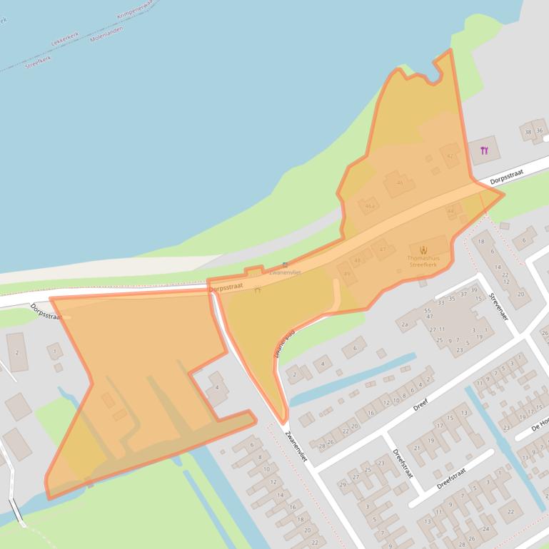 Kaart van postcodegebied 2959AH.