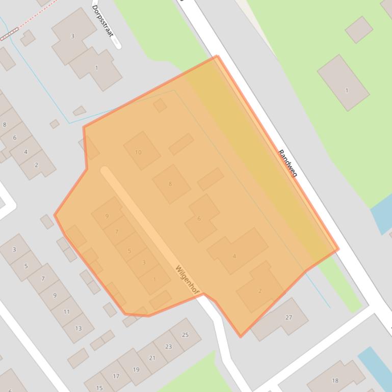 Kaart van postcodegebied 2959AR.