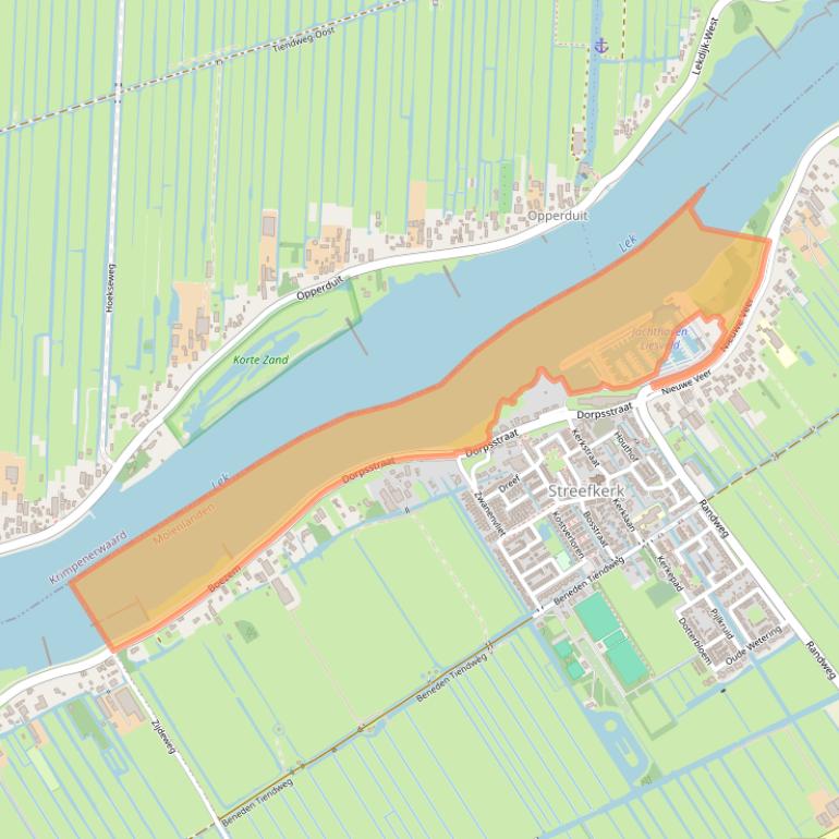 Kaart van postcodegebied 2959AT.