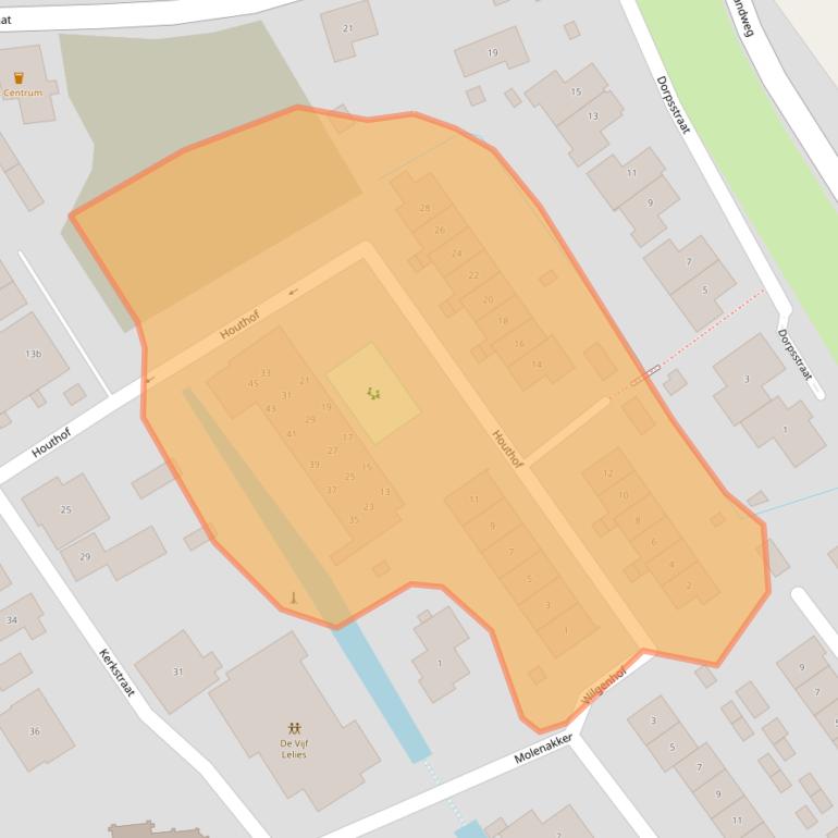 Kaart van postcodegebied 2959AV.