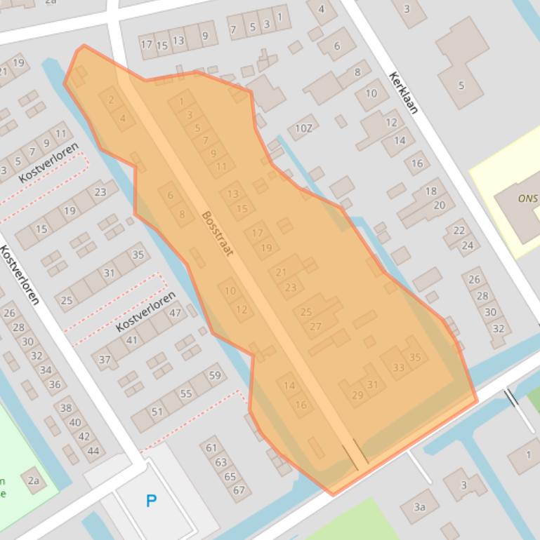 Kaart van postcodegebied 2959BB.