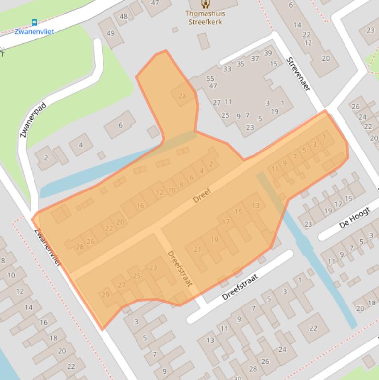 Kaart van postcodegebied 2959BH.