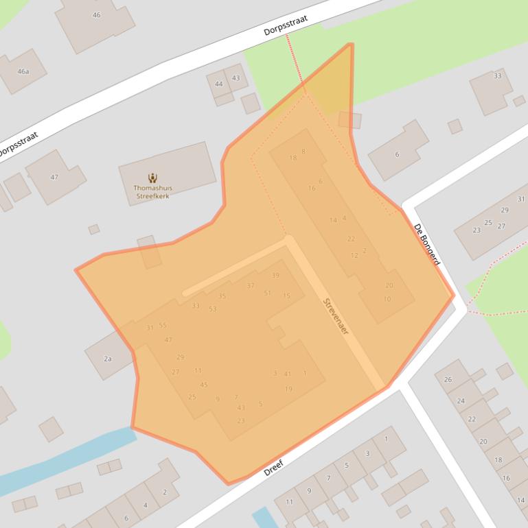 Kaart van postcodegebied 2959BJ.