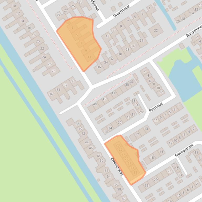 Kaart van postcodegebied 2959CC.