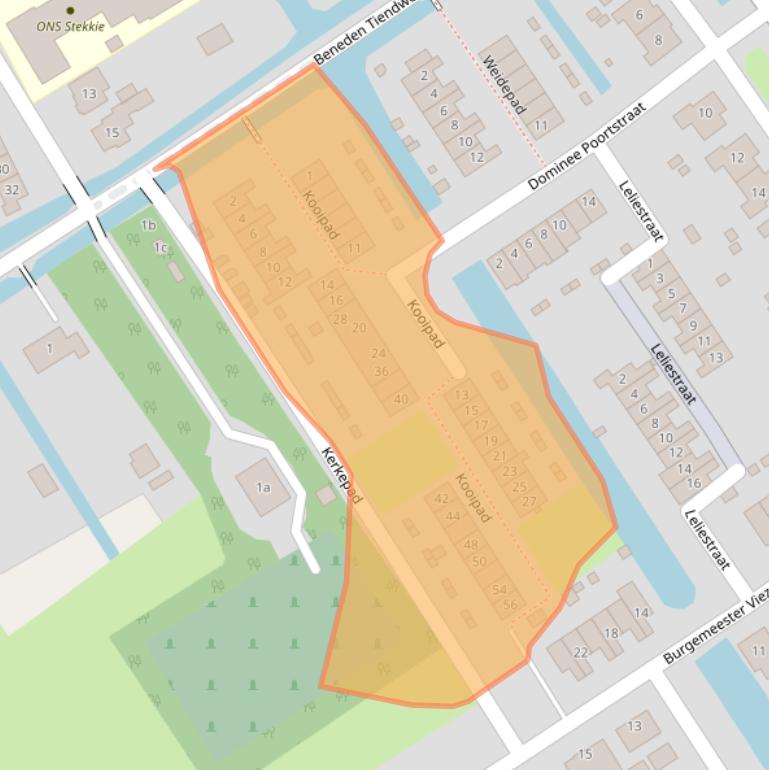 Kaart van postcodegebied 2959CG.