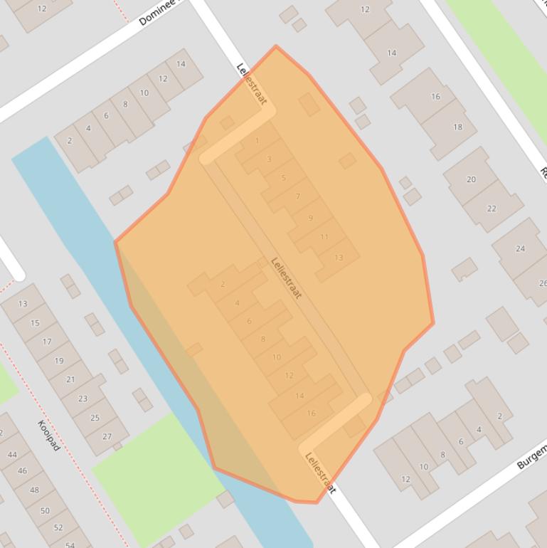 Kaart van postcodegebied 2959CL.