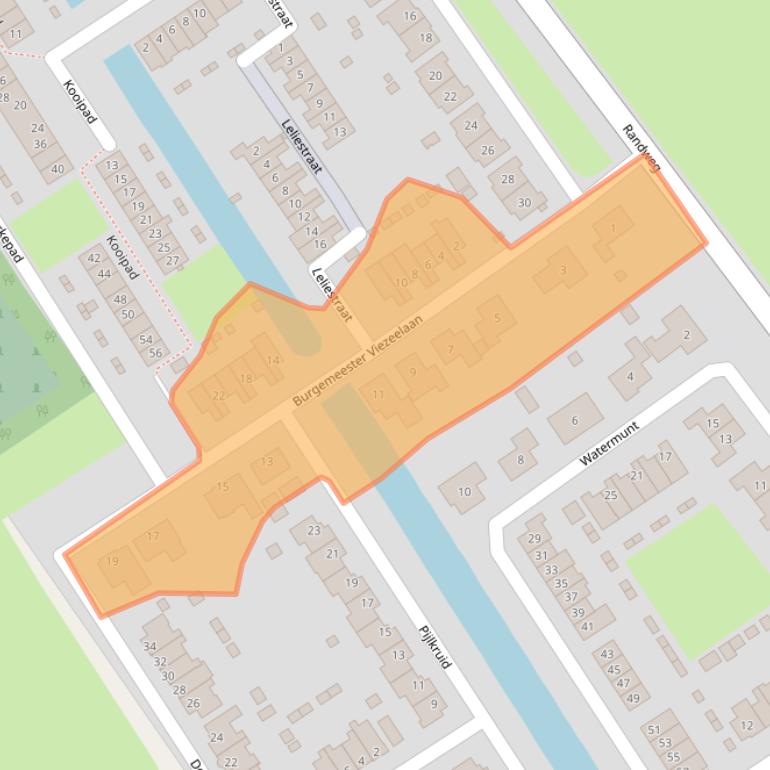 Kaart van postcodegebied 2959CM.