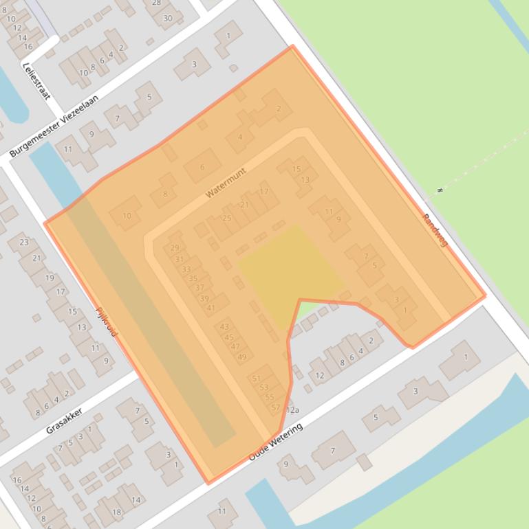 Kaart van postcodegebied 2959GB.