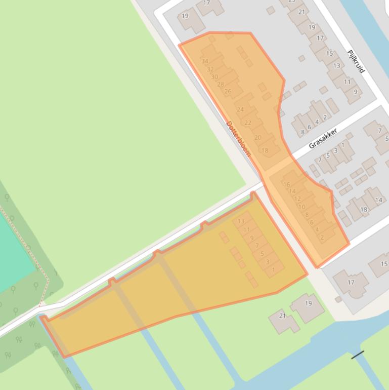 Kaart van postcodegebied 2959GD.