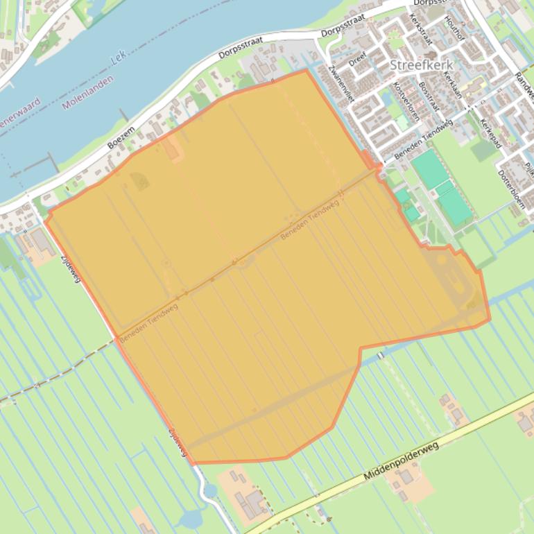 Kaart van postcodegebied 2959LA.