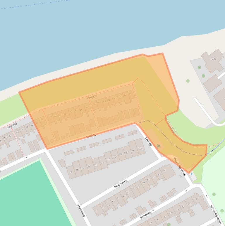 Kaart van postcodegebied 2961AG.