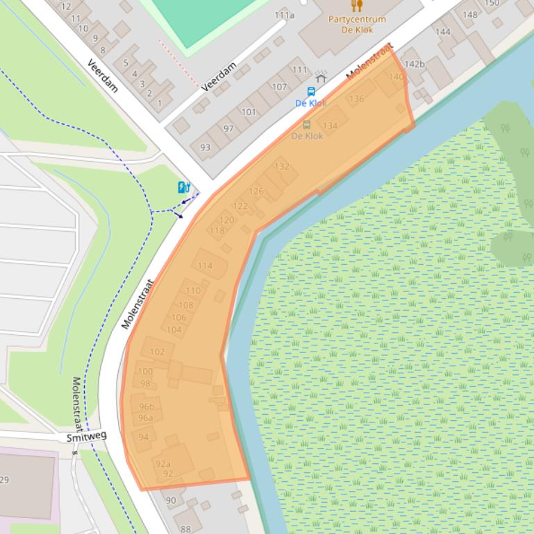 Kaart van postcodegebied 2961AN.