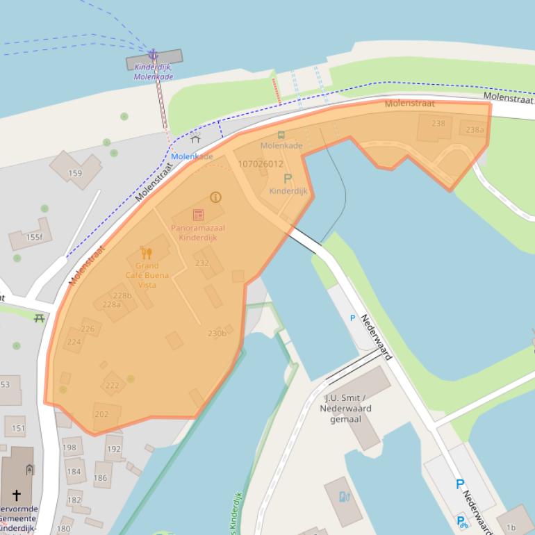 Kaart van postcodegebied 2961AR.